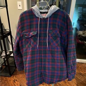 Wrangler Insulated Hoodie Flannel Combo Men’s Large